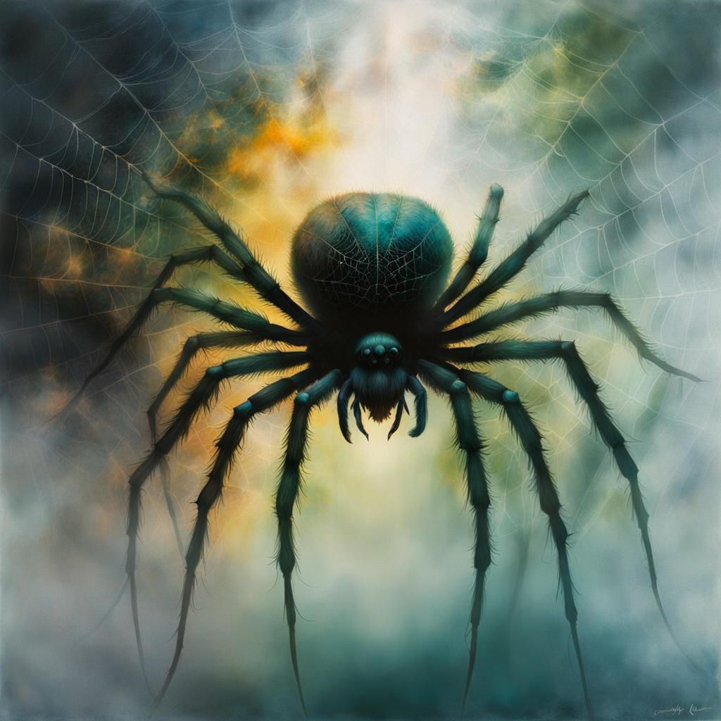 The Spider And The Fly - Ai Generated Artwork - Nightcafe Creator