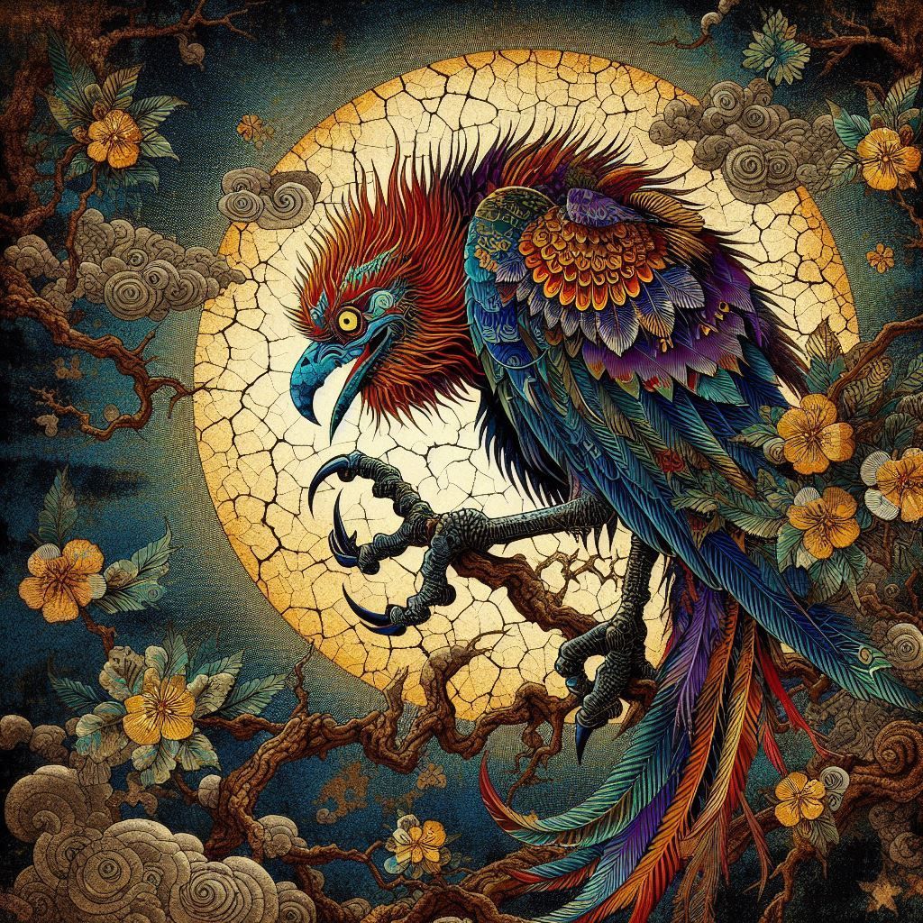 Beautiful scary bird