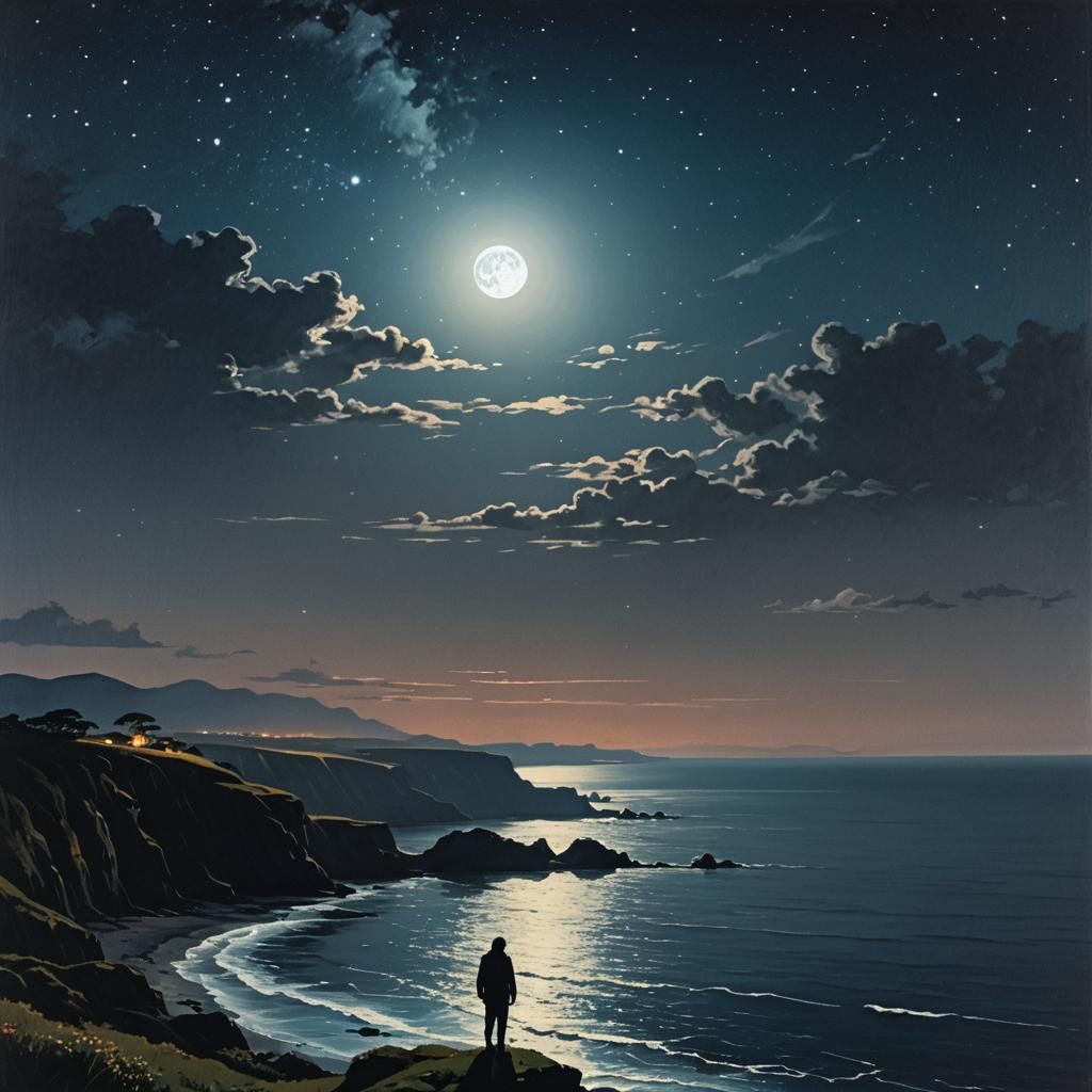 Vastness of the Sea and Sky  by @Verdigrisel