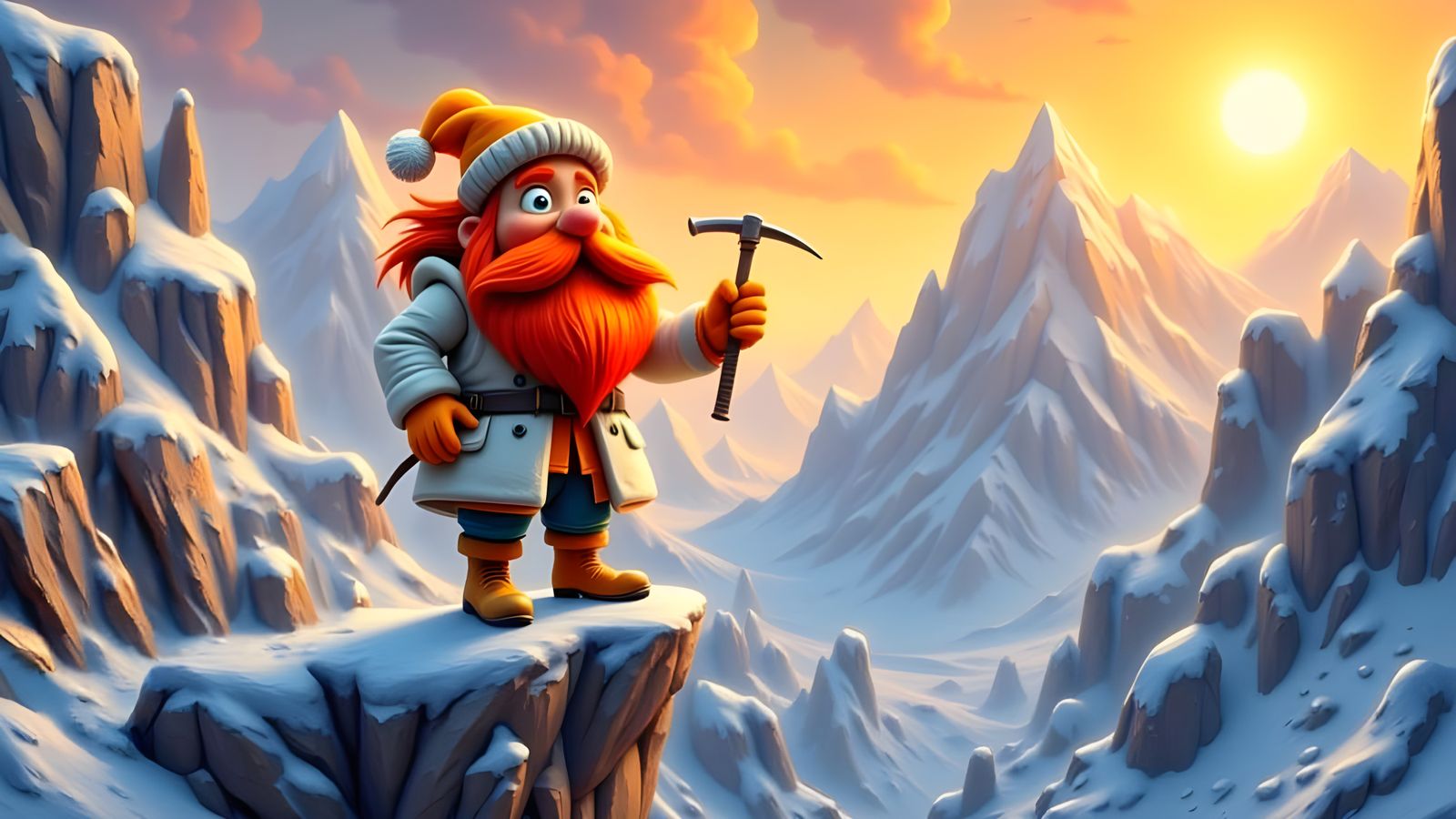 Mountain Climber Yodeling in Swiss Alps - Disney Animation S...