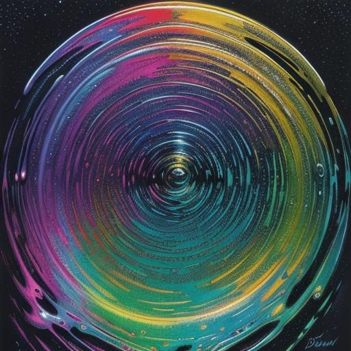 Rainbow water abstract flowing drizzling ice sparkling twink...
