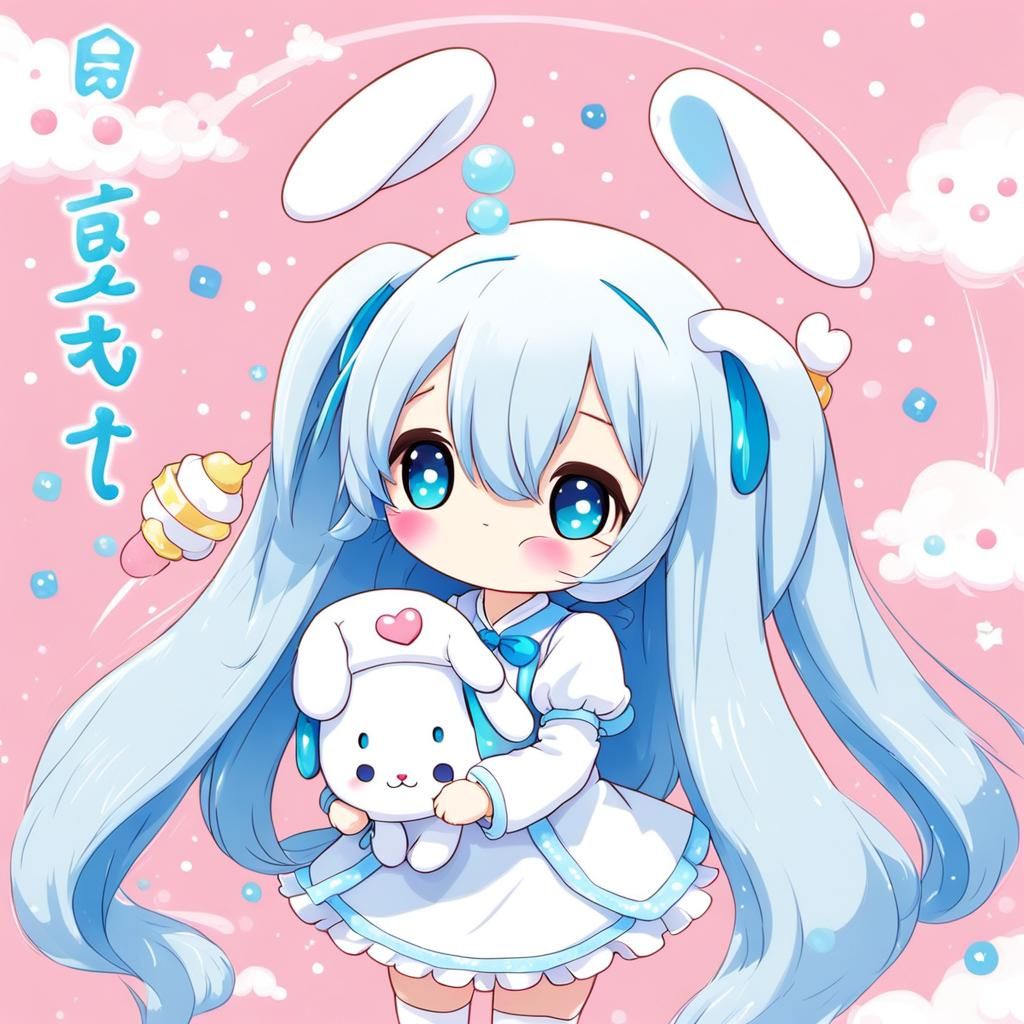 Cinnamoroll Anime Girl in Manga Style