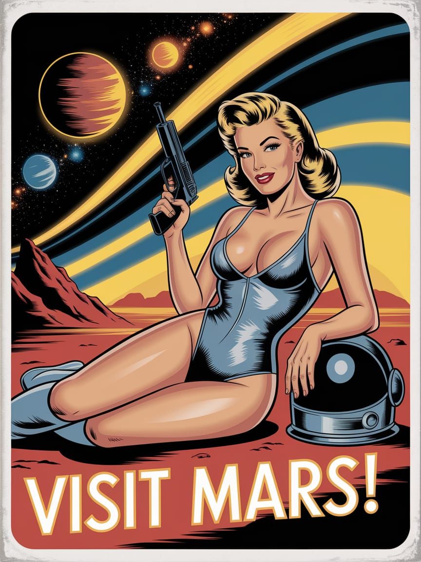 “Visit Mars!” Blonde Edition  by @Thordis Alfstein