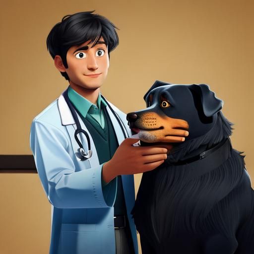 man and dog