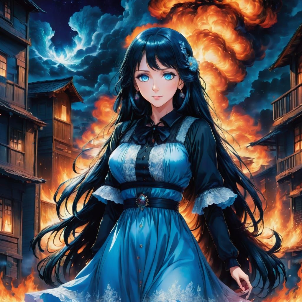 Sorceress Moon puts fire on the hunters home