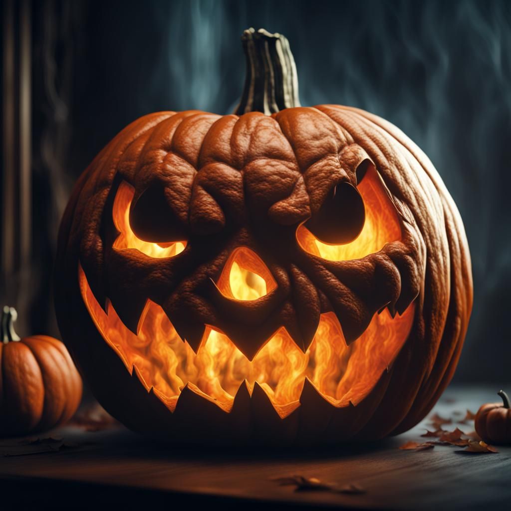Scary Carved Pumpkin