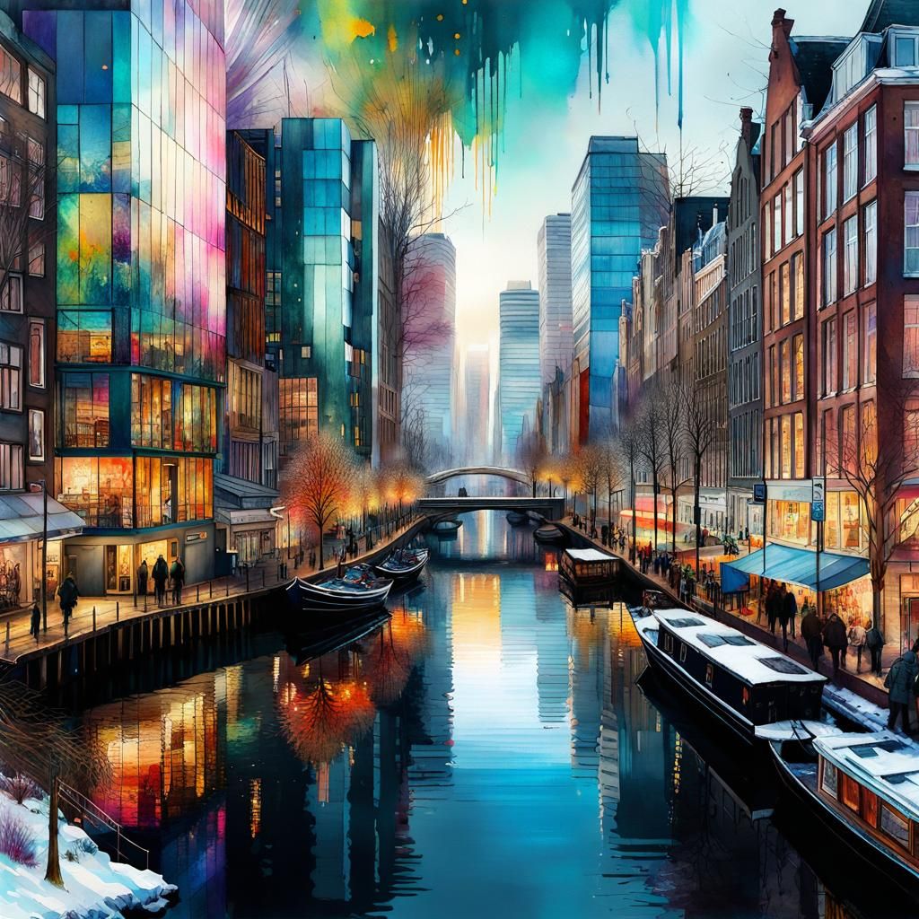 KijkKubus district, Rotterdam AI Generated Artwork NightCafe Creator