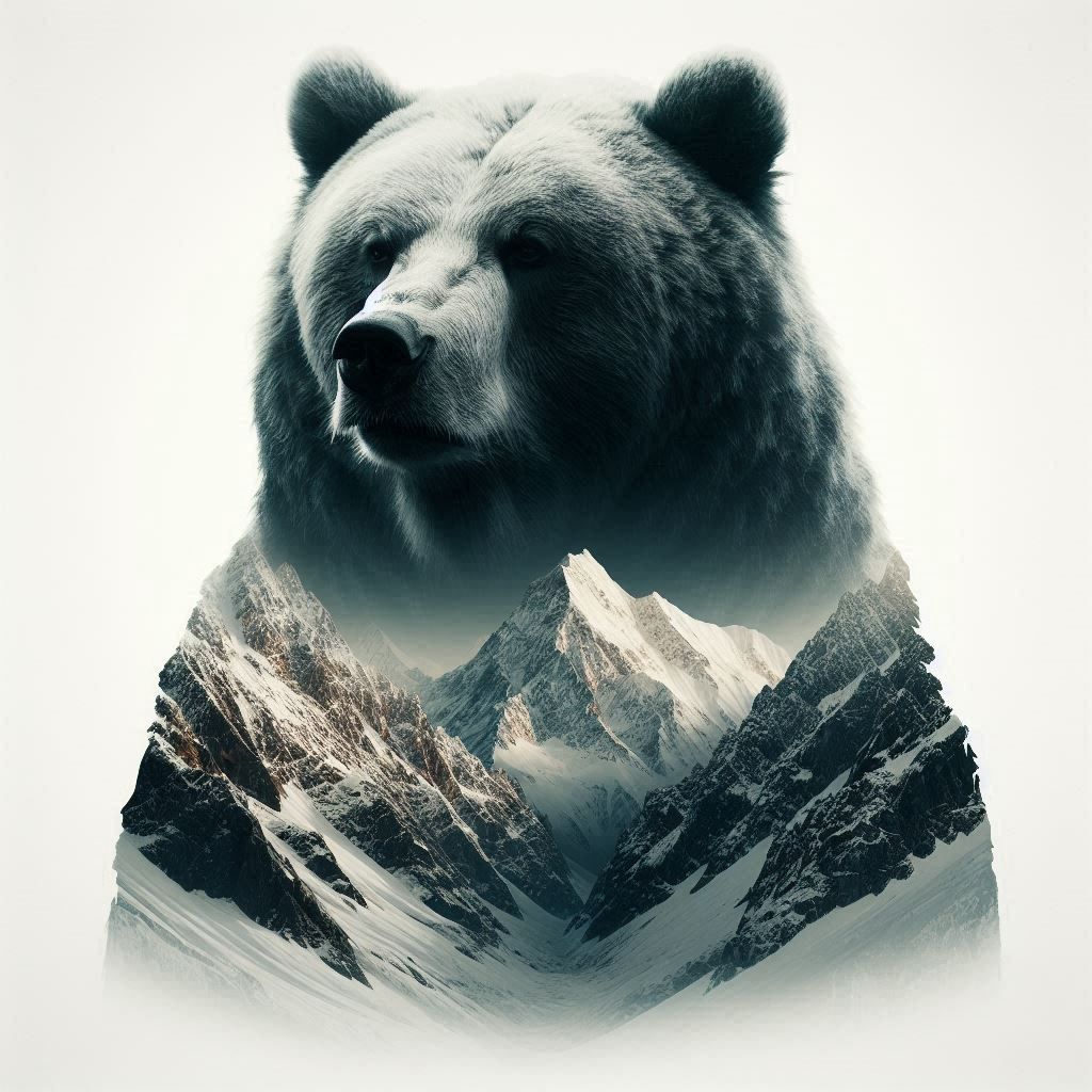 double exposure beautiful fantasy DALL-E 3 portrait landscape..