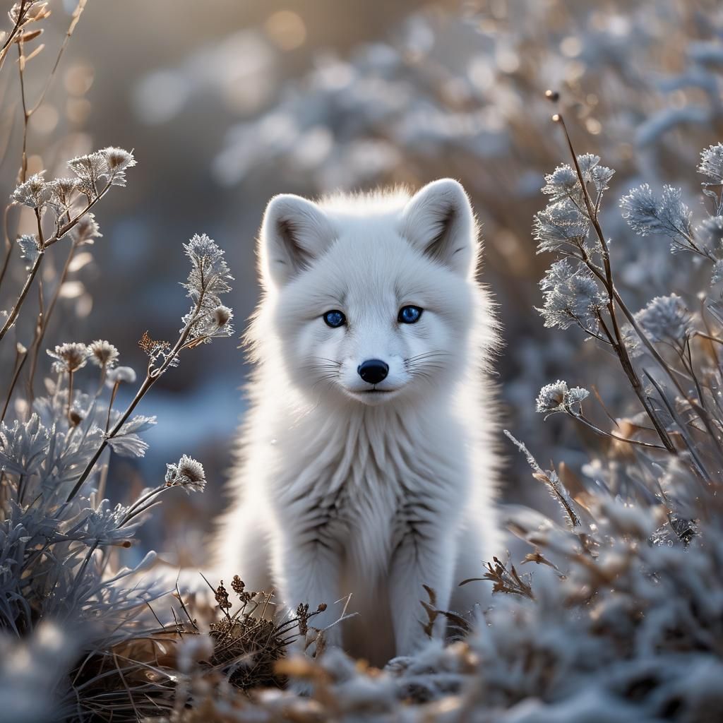 Arctic fox cub)  by @Rosalind-IU