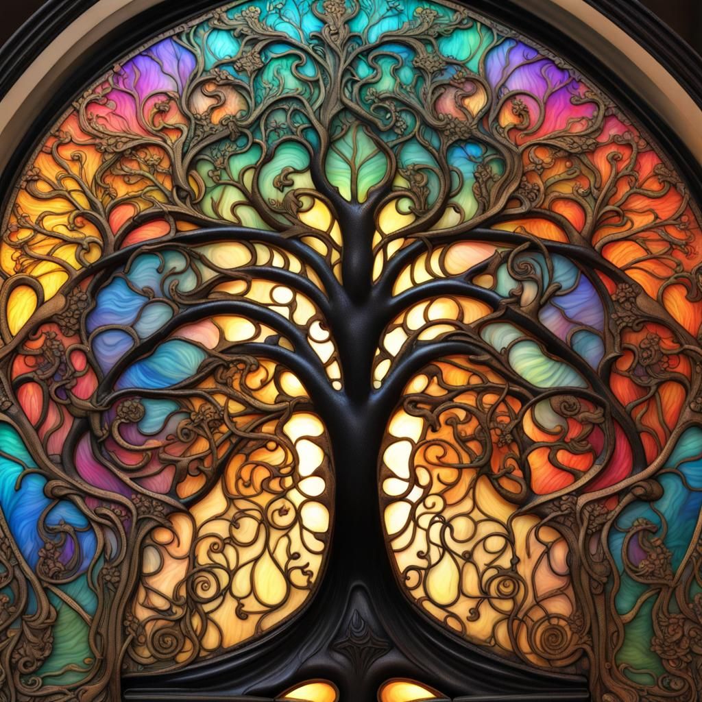 Tree of Life: Metal Lace, Art Nouveau