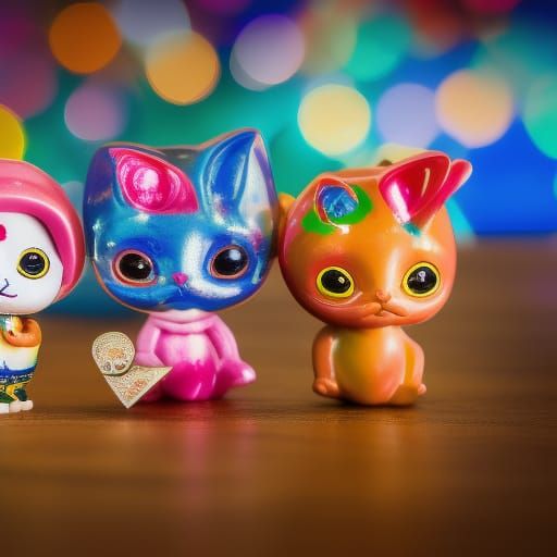 Fotografía de juguetes, Gremlins, corazón, Maneki Neko, Lisa...