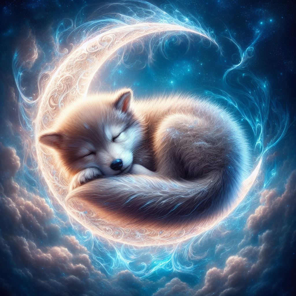 Moon Wolf Pup 🖤🌙