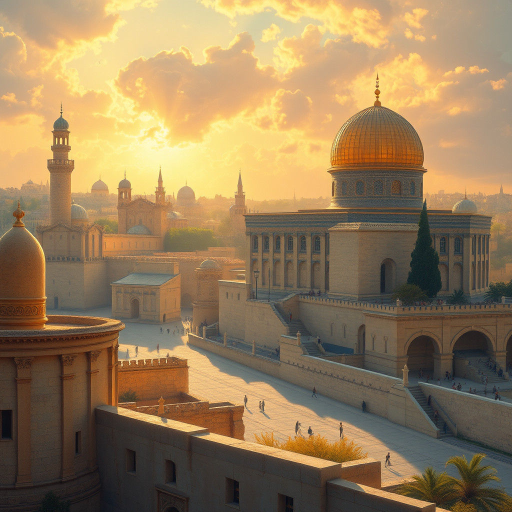 Jerusalem: Ethereal Vision in Golden Light
