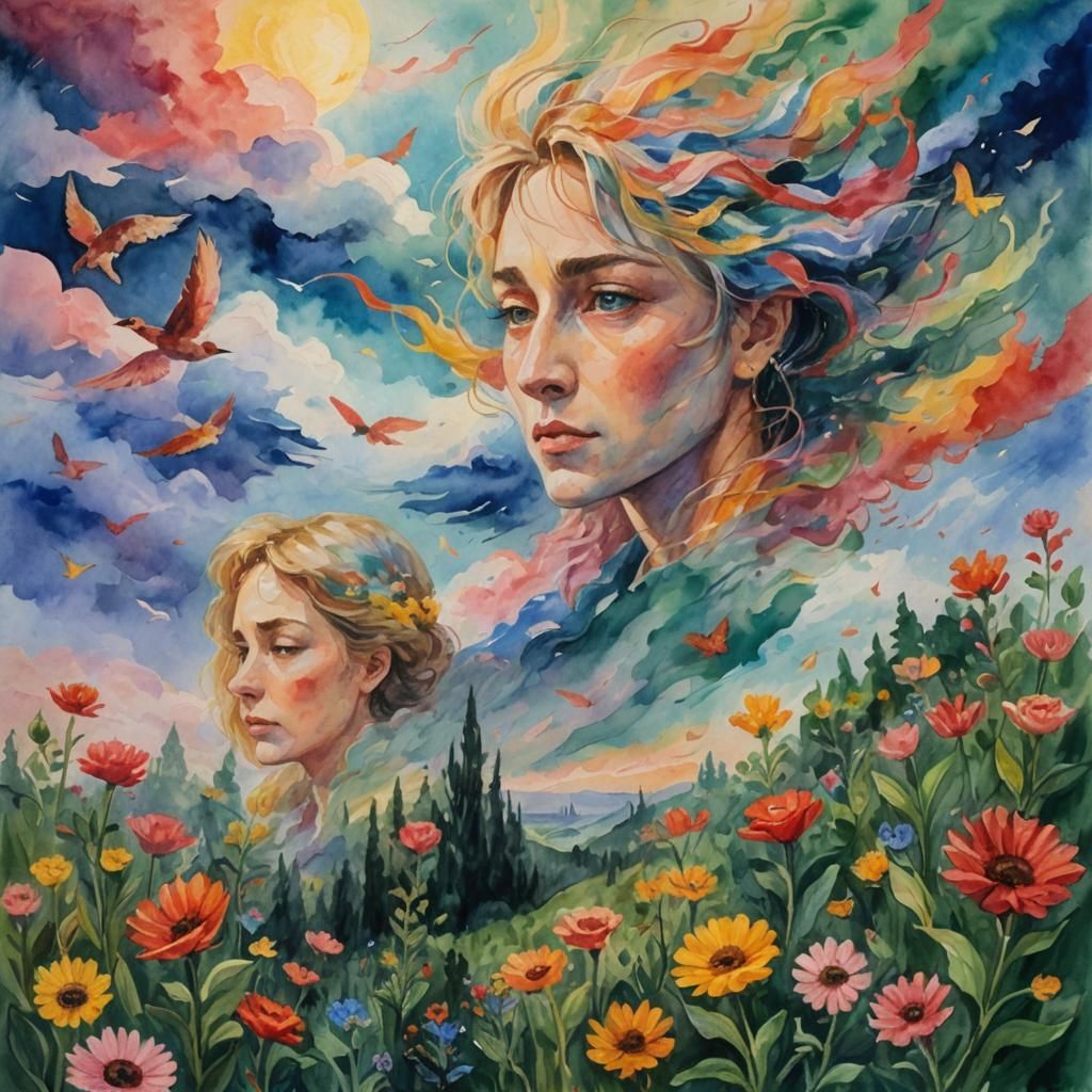 To where you are my thought has flown.
And so sadly am I lef...