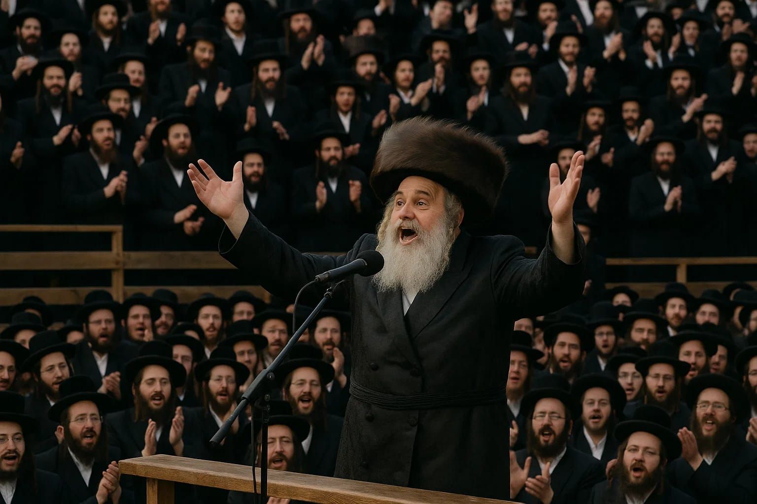 אדמו"ר נואם בהתלהבות