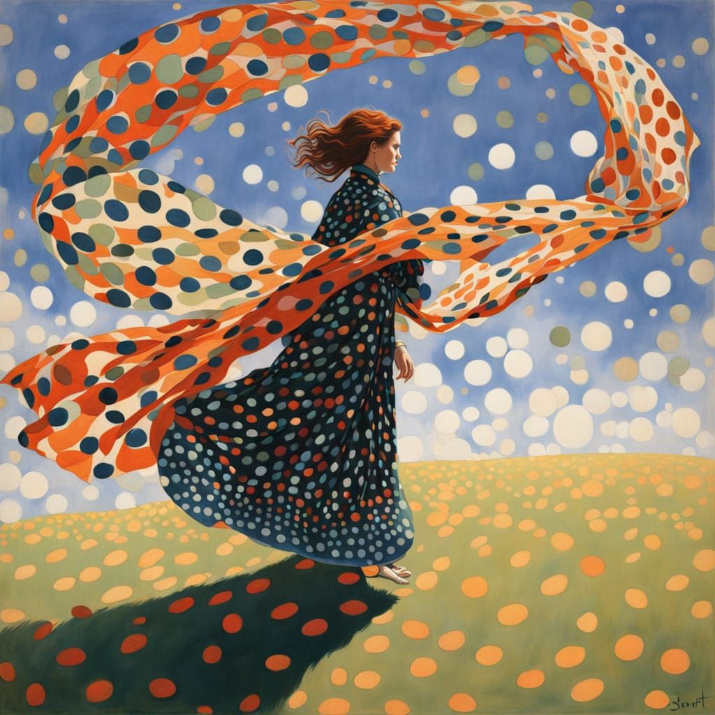 The dancing scarf   by @BunnyBear 