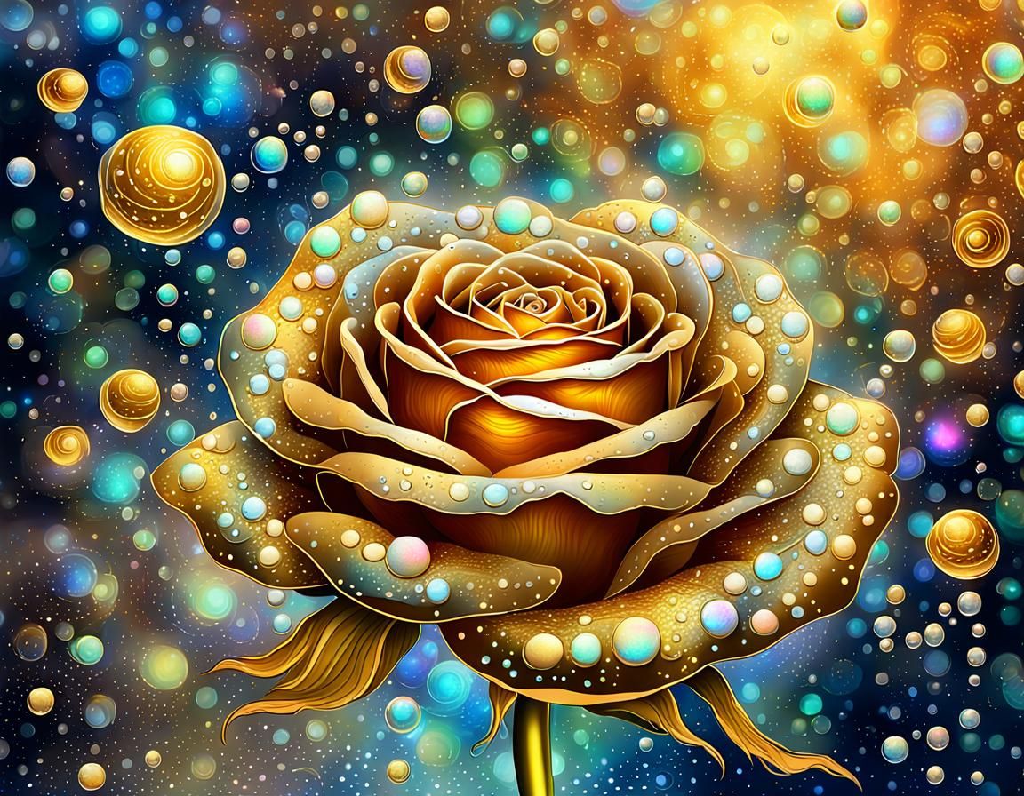 a golden rose