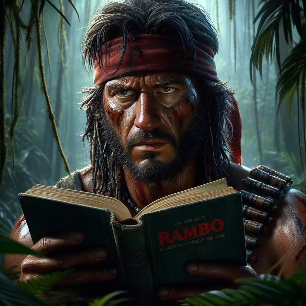 Rambo Reading Rambo