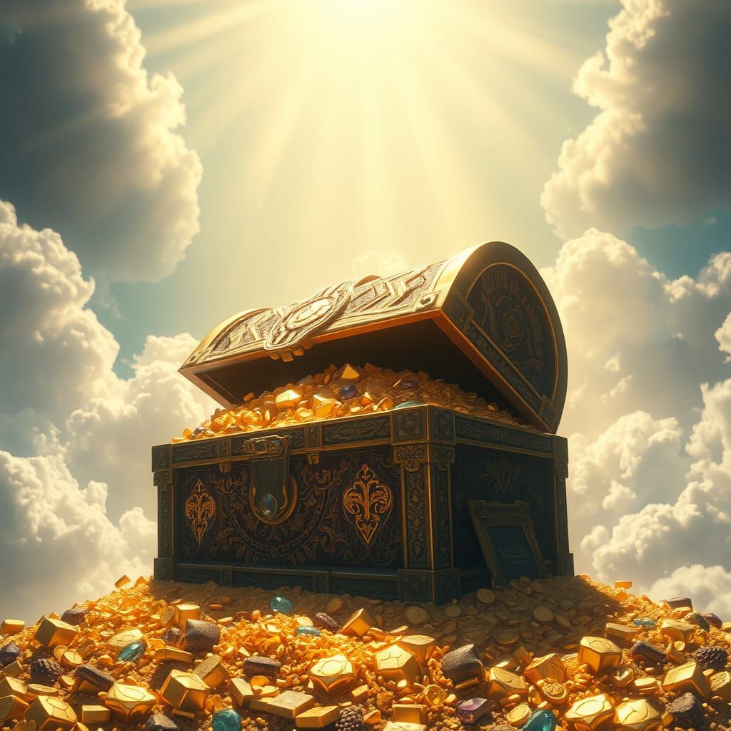 Treasure Chests heavenly sunshine beams divine bright soft focus holy in the clouds  by @Kristen Kruwit