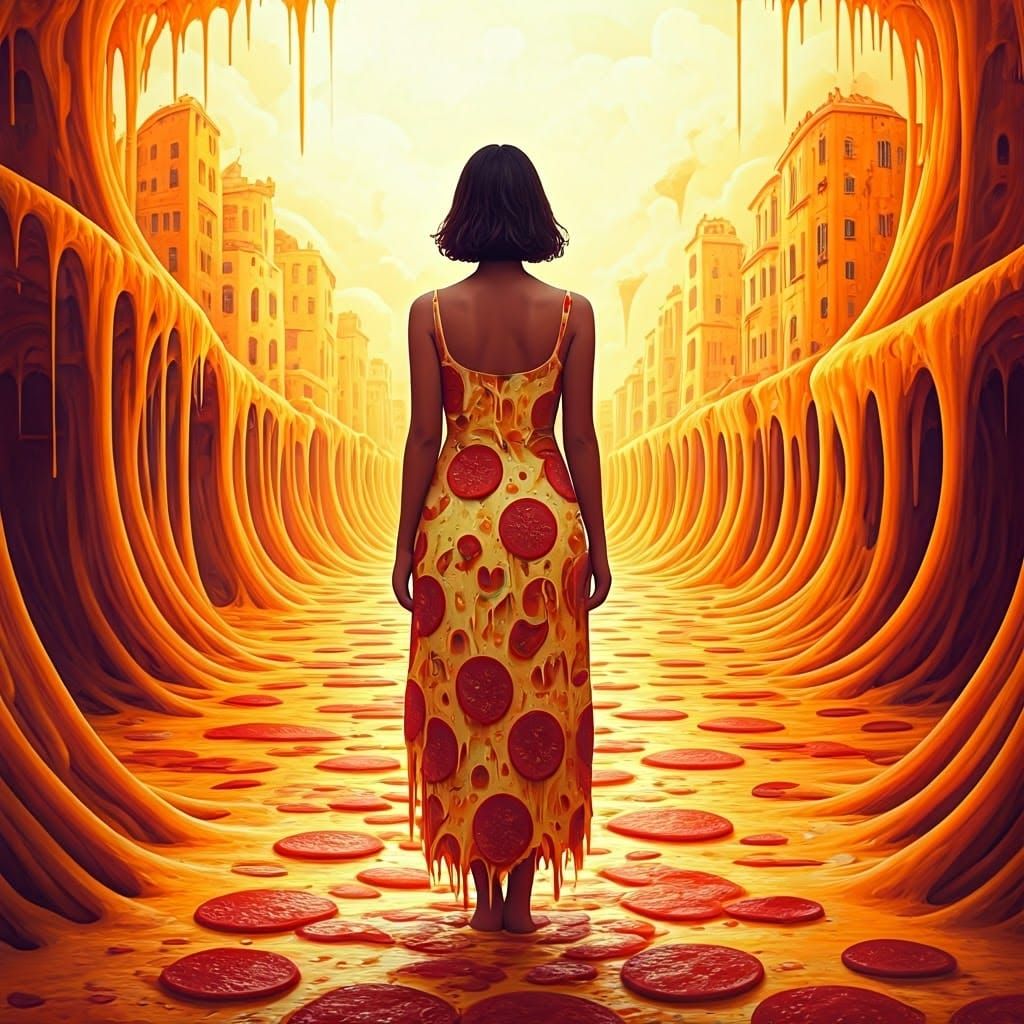 A world where everything is pizza  by @ais