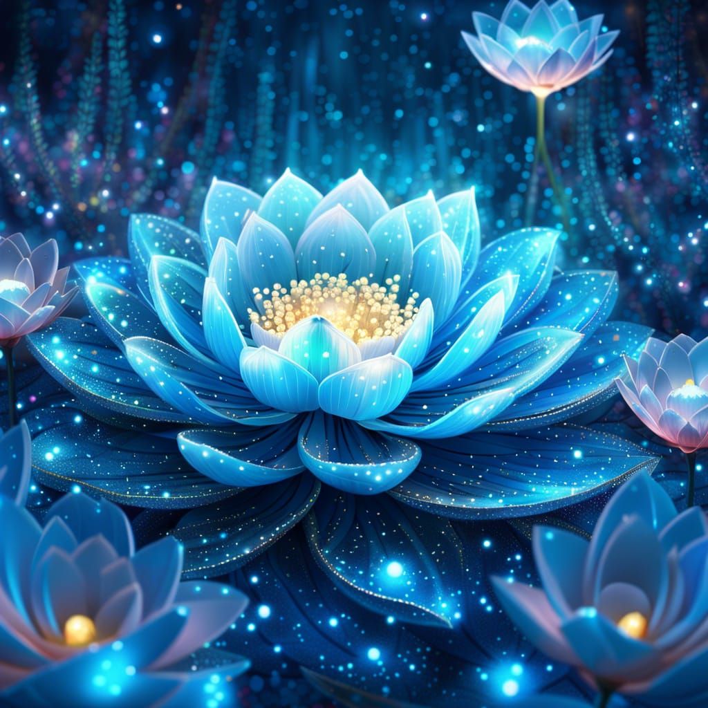 Magical Lotus Flower - AI Generated Artwork - NightCafe Creator