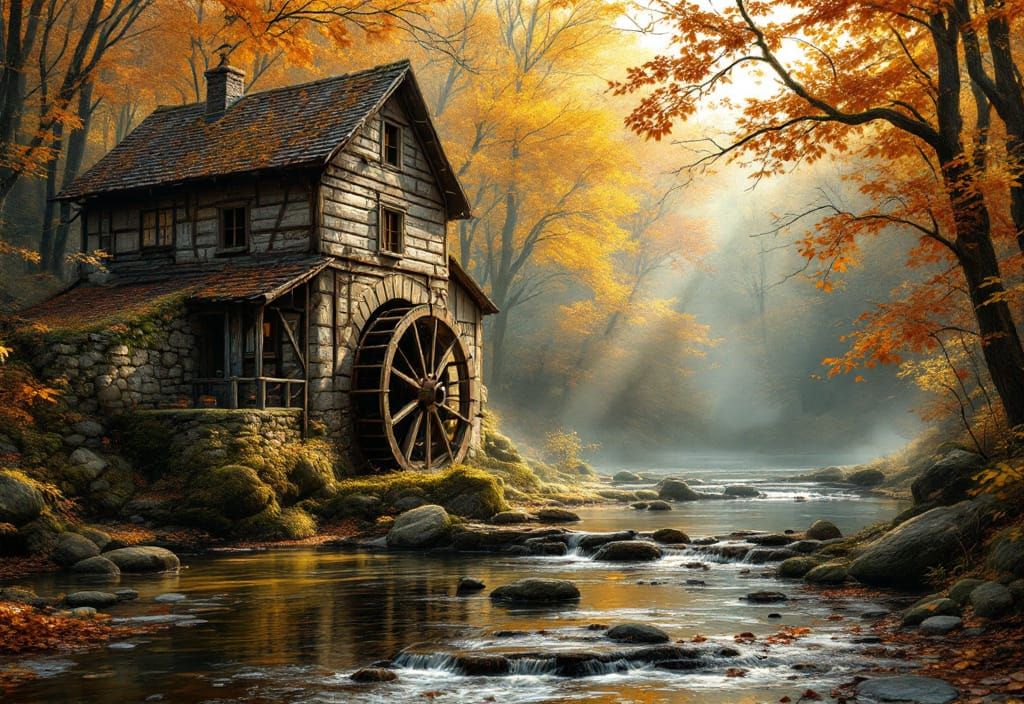 Autumn mill  by @John from Youngstown