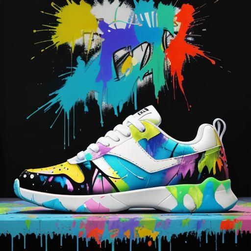 Epic tennis shoe splash art 