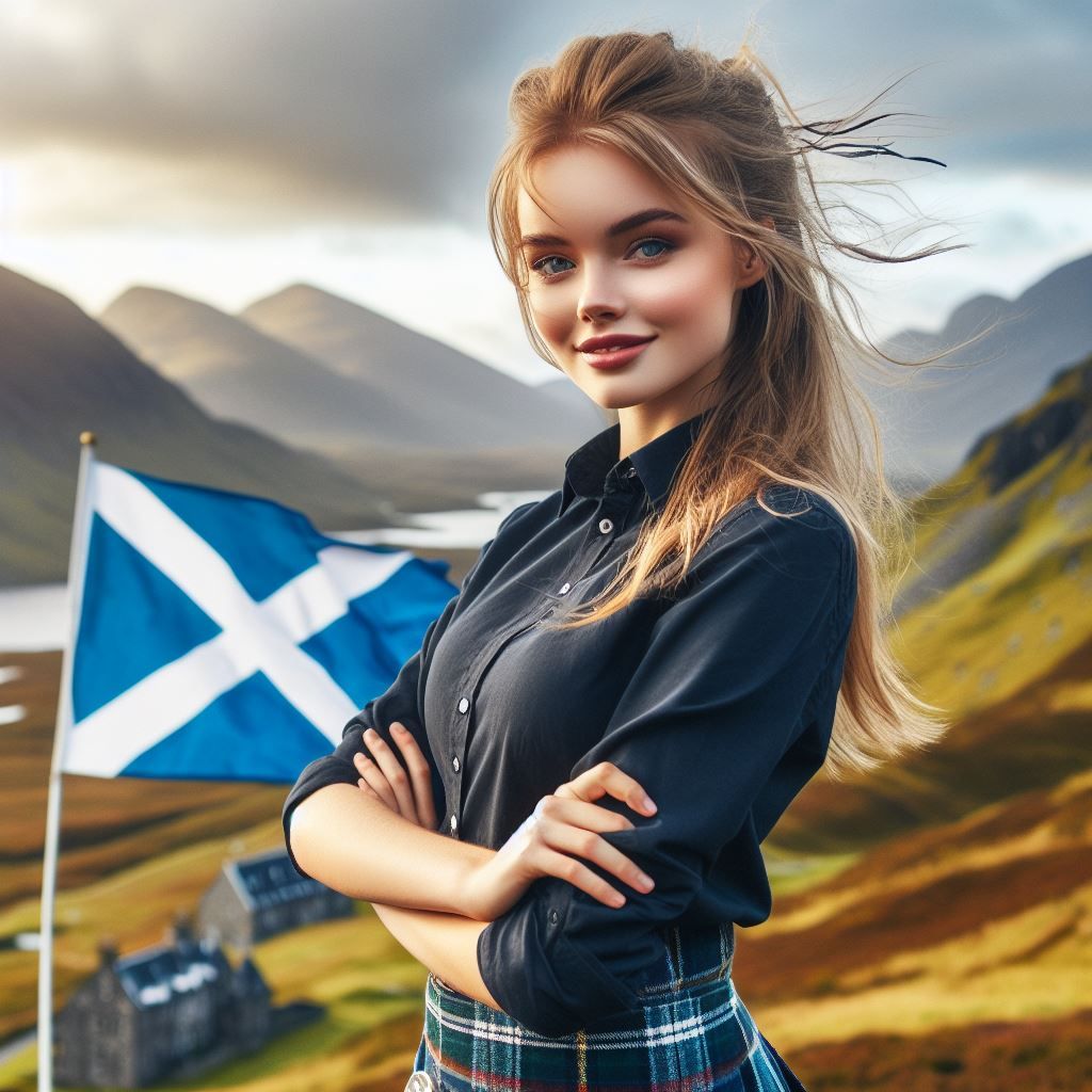 A Scottish girl.