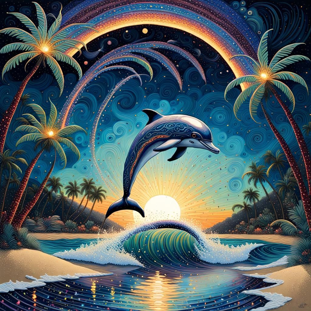 Jumping Dolphin  by @Atlaxa