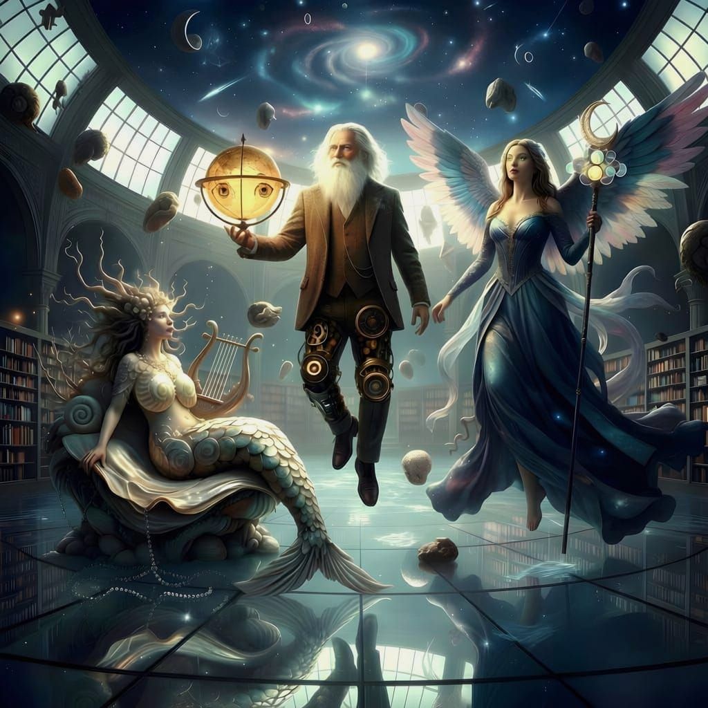 Surrealistic photorealism @OldProfessor @Shellbelle @skywoman