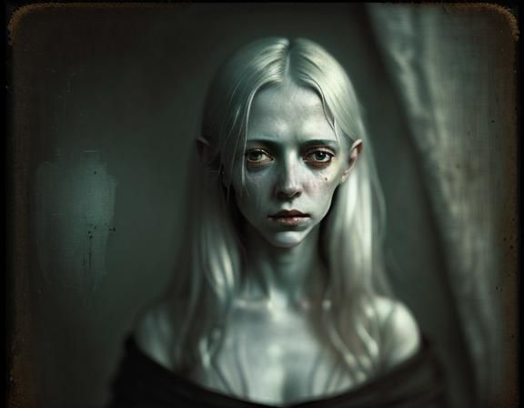 portrait, dreamy, grimdark, oils, Katia Chausheva, LITHE ALB...