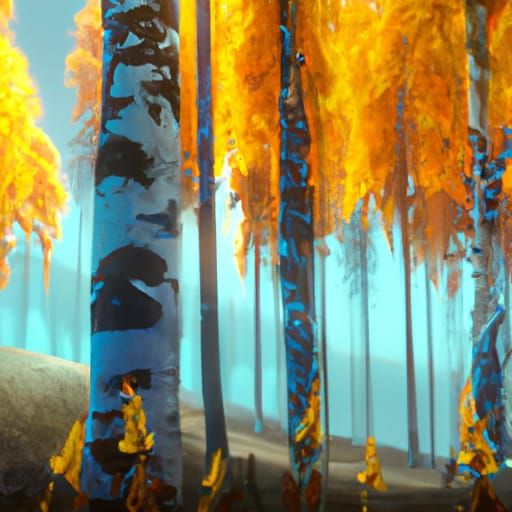 Fall Birch forest