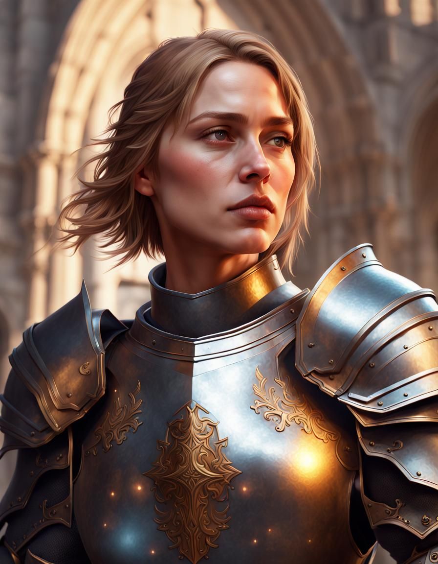 Joan of Arc wearing armor - AI Generated Artwork - NightCafe Creator