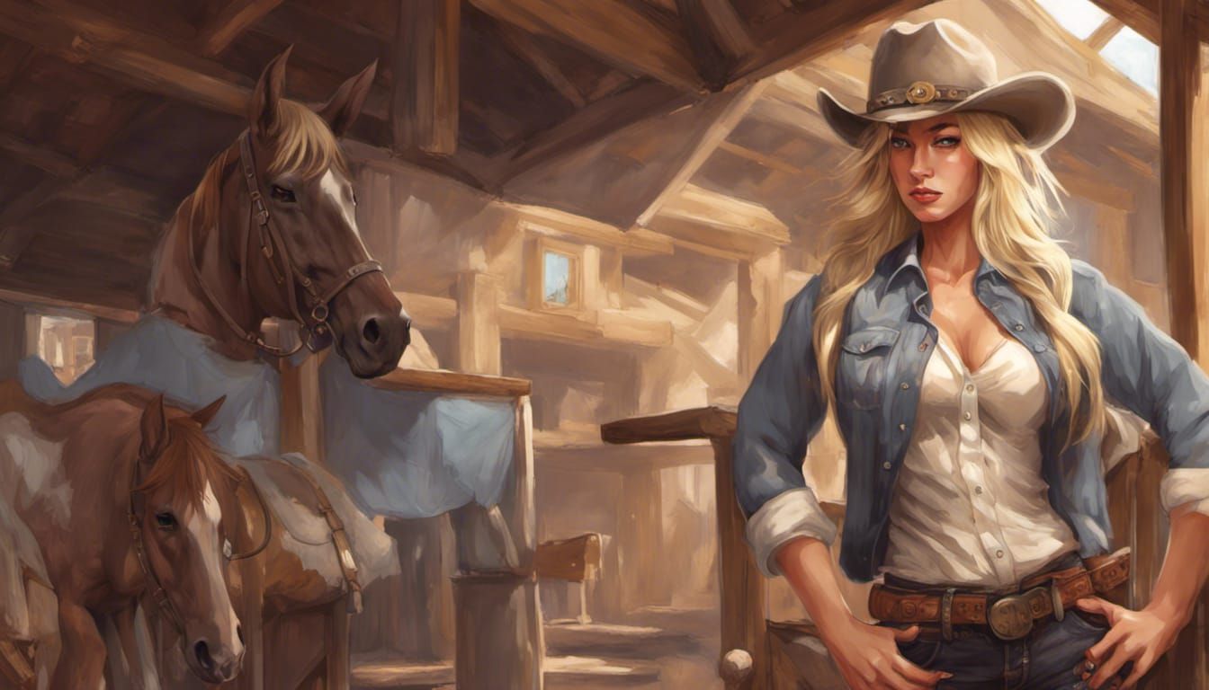 Cowgirl - AI Generated Artwork - NightCafe Creator