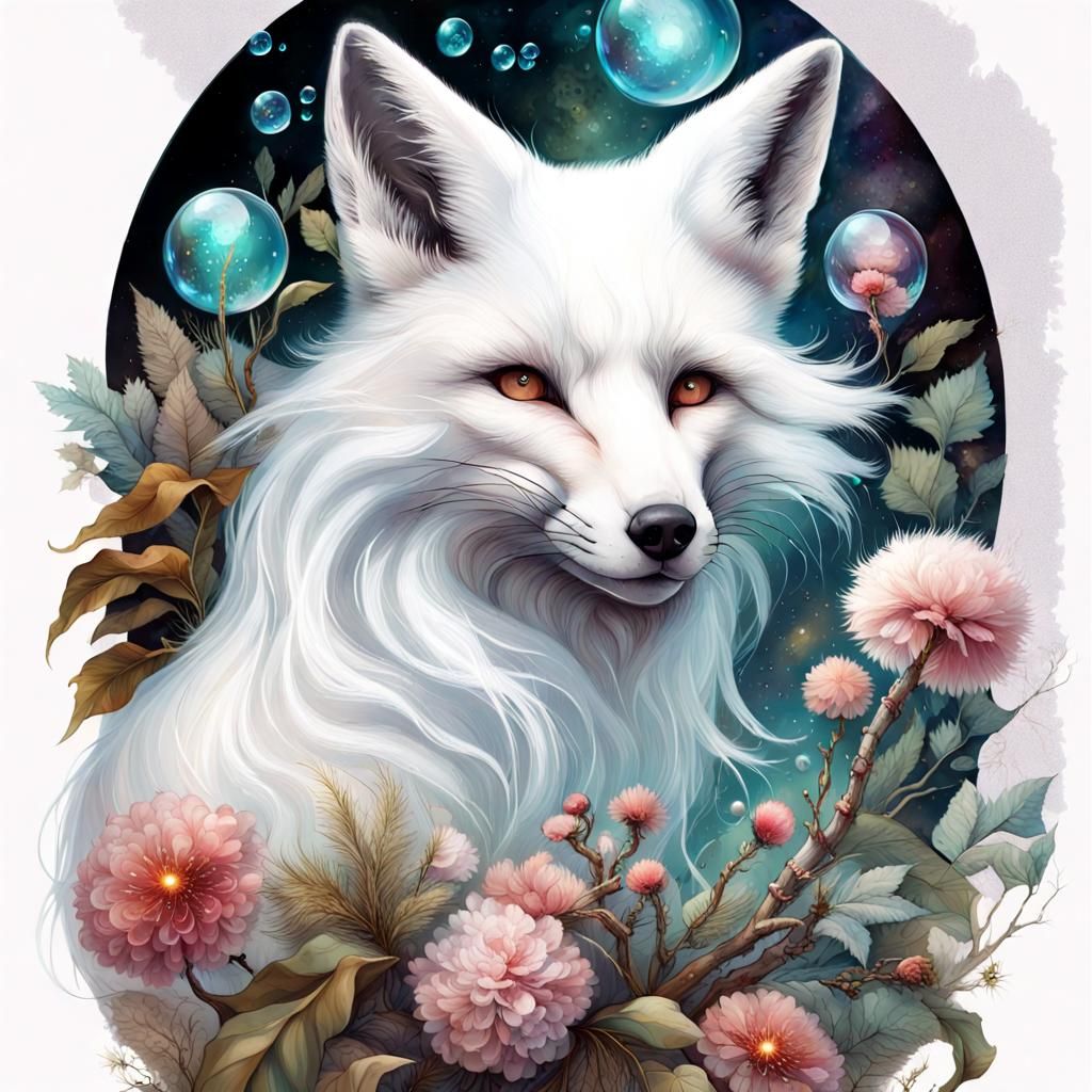 Beautiful Girl & Fox Diamond Painting