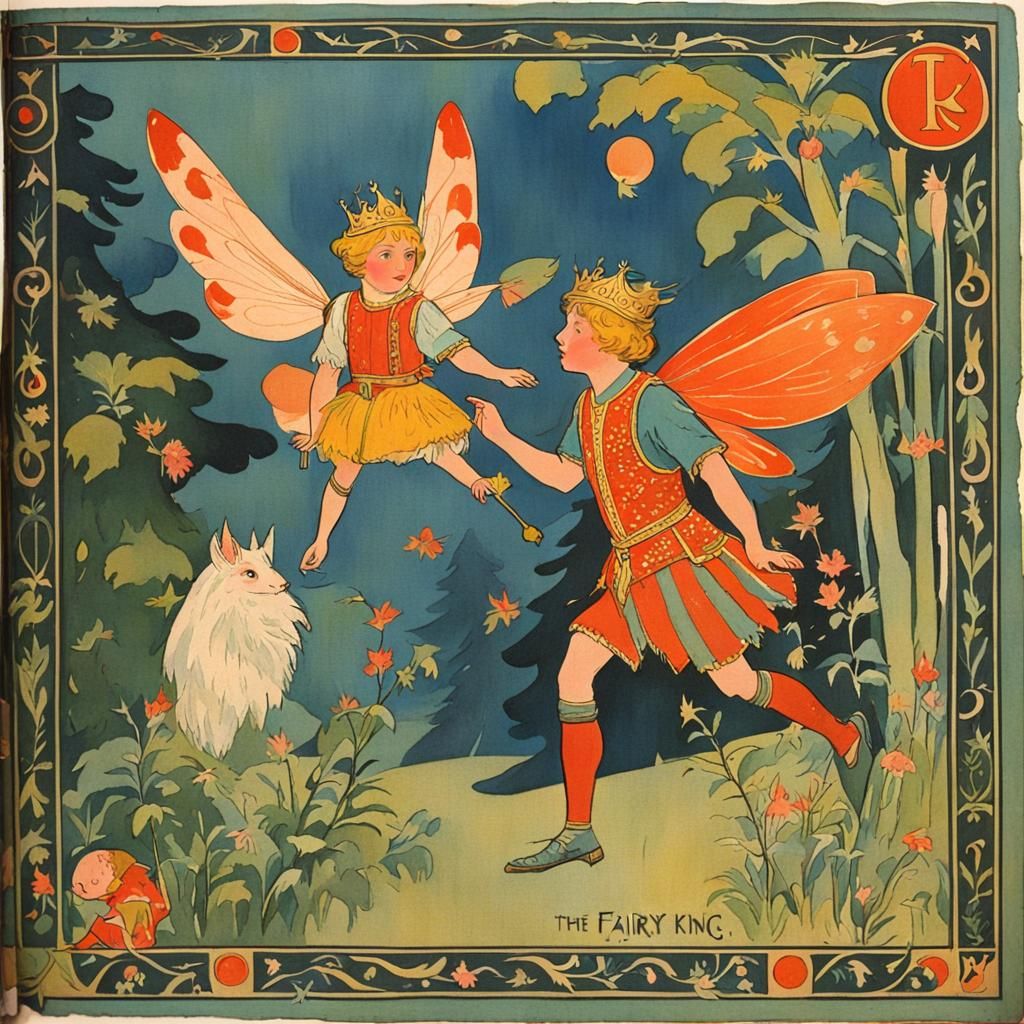 1920s children's book,the fairy king - AI Generated Artwork - NightCafe ...