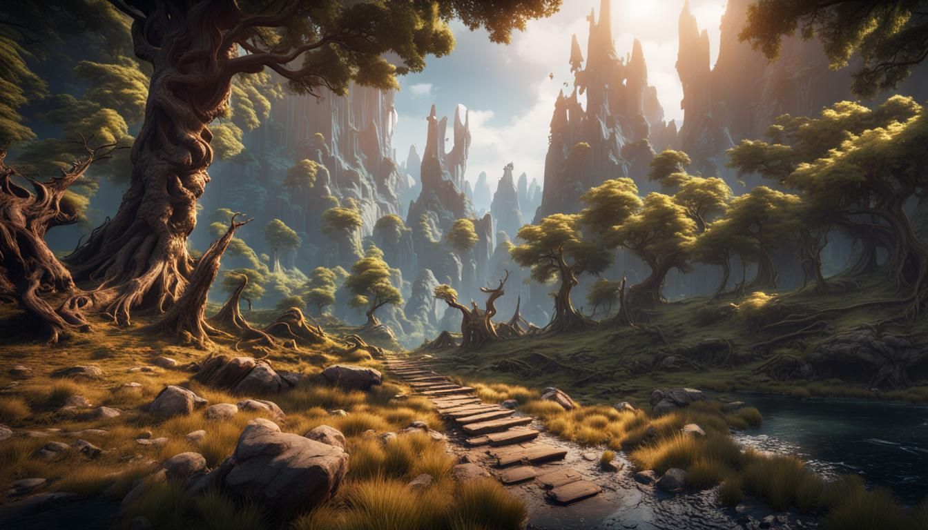 Cinematic fantasy landscape 3D Game Cinematic Feel, Epic 3D ...