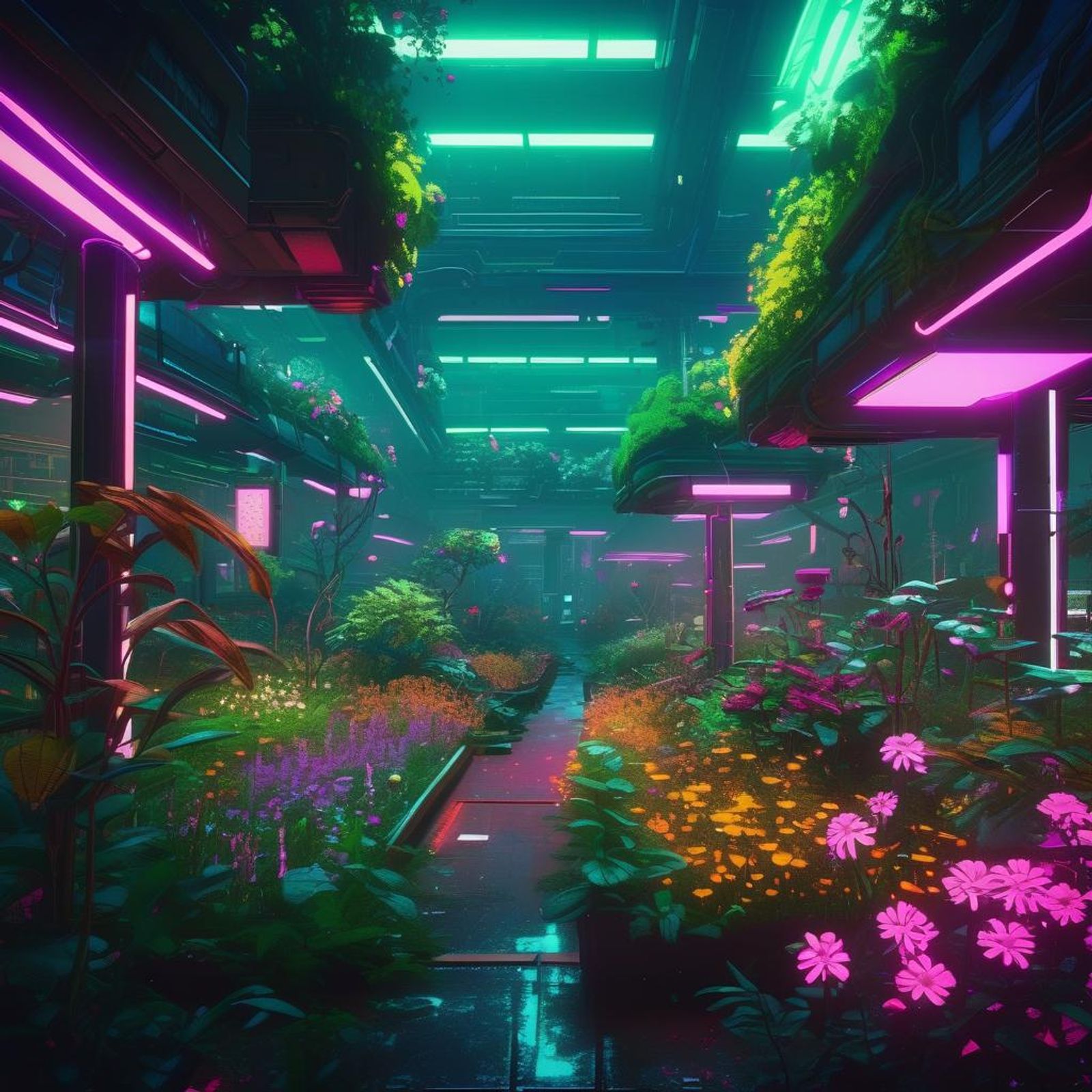 Biopunk Garden 2 - AI Generated Artwork - NightCafe Creator