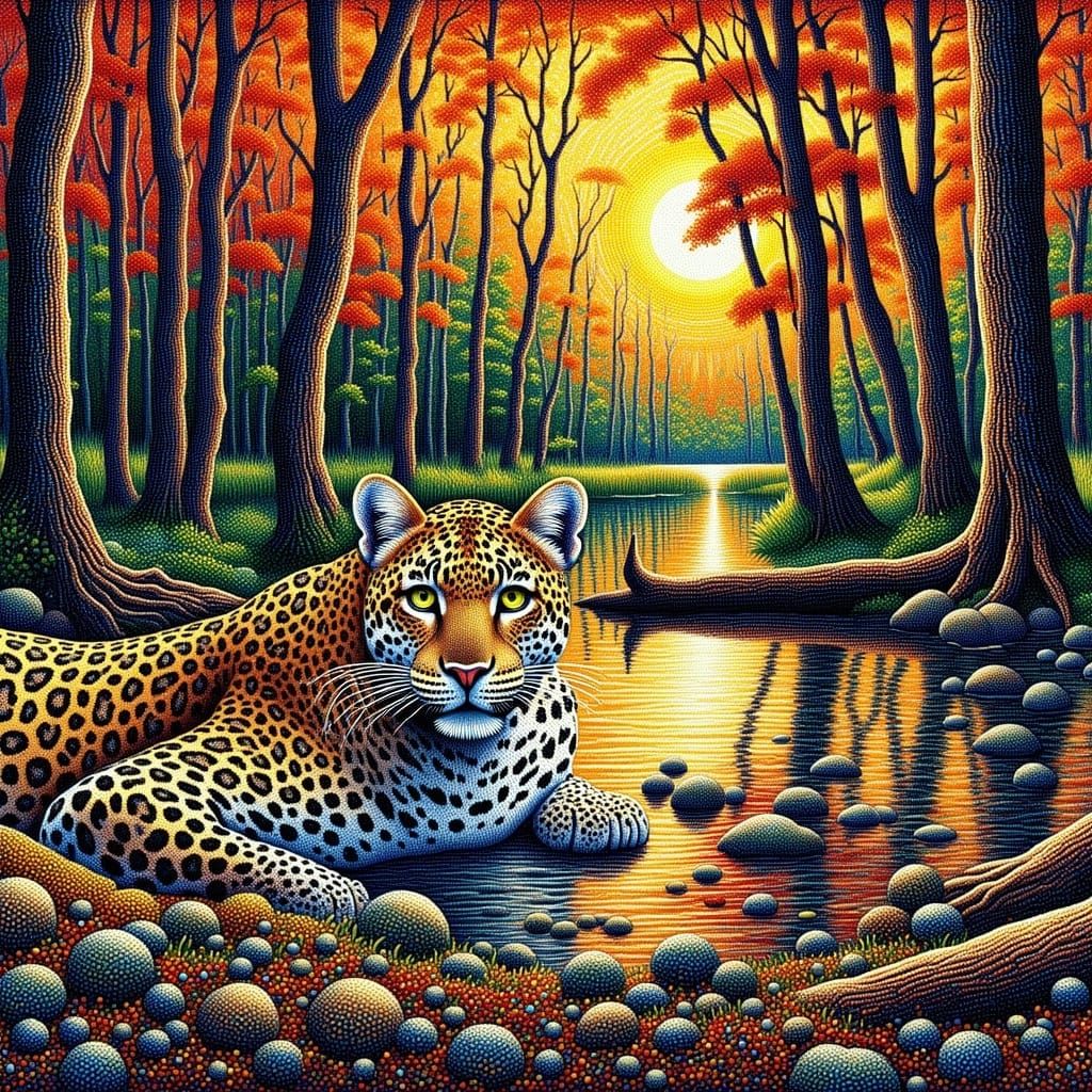 <lora:Pointillist Art Flux:1.0> 