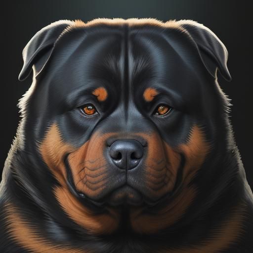 Chunky rottweiler - AI Generated Artwork - NightCafe Creator