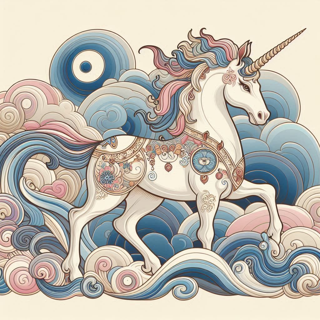 Dunhuang Art Unicorn