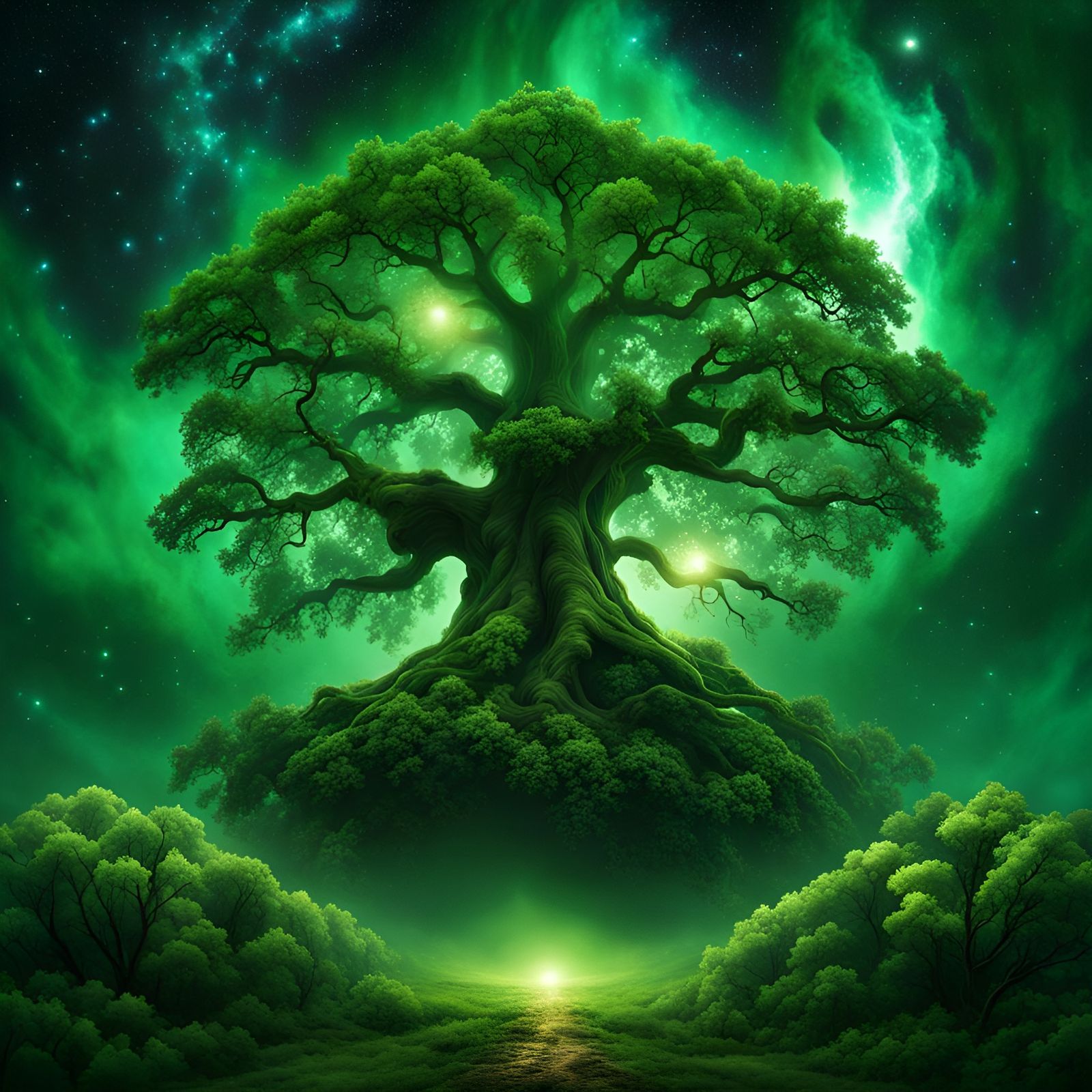 Green Galaxy  by @Rosie