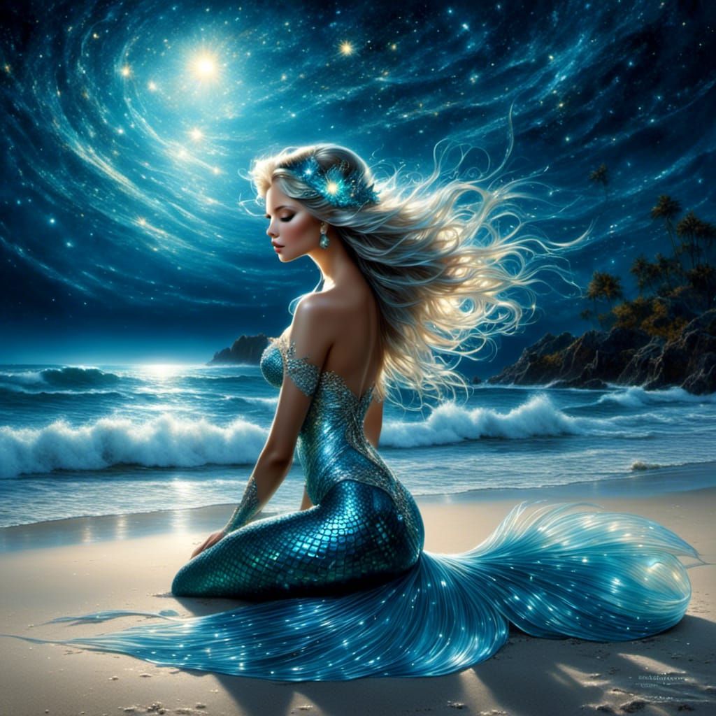 <lora:BioluminescenceStyle:1.0> <lora:Mermaid Portrait:1.0>