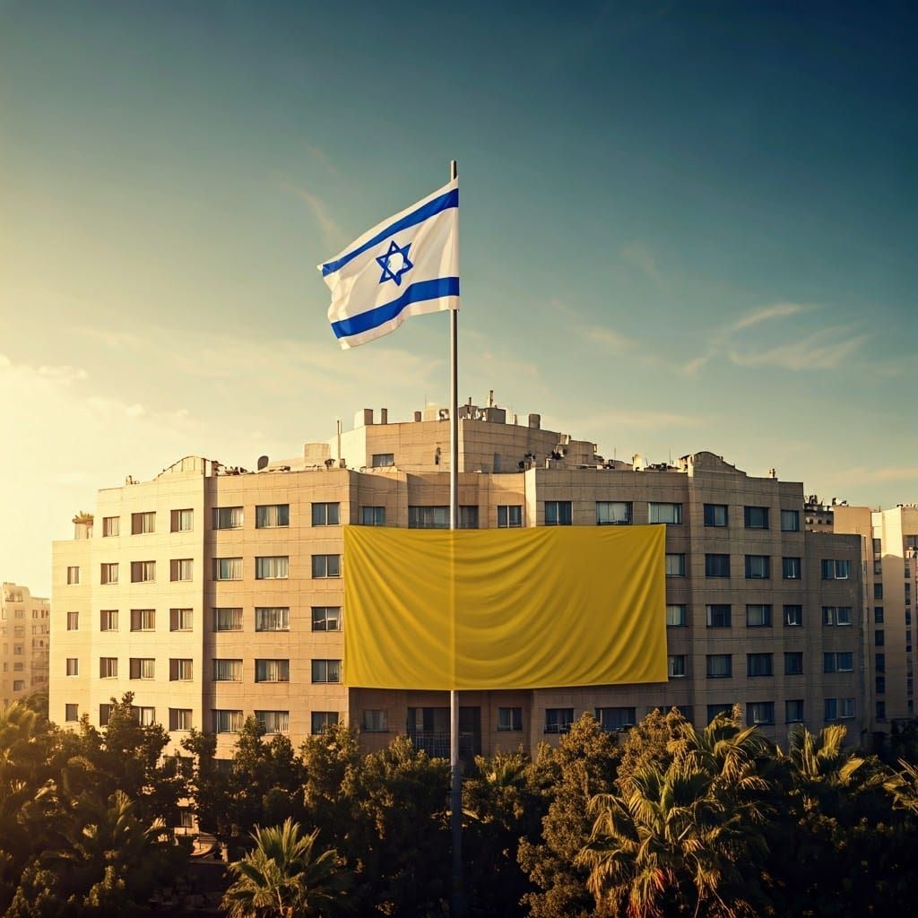 Israeli Celebration in a Bustling City