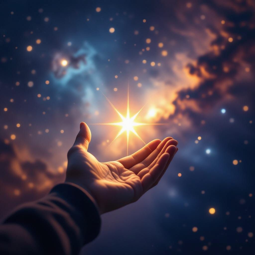 Discovering Inner Light: Star in Hand, Cosmic Wonder