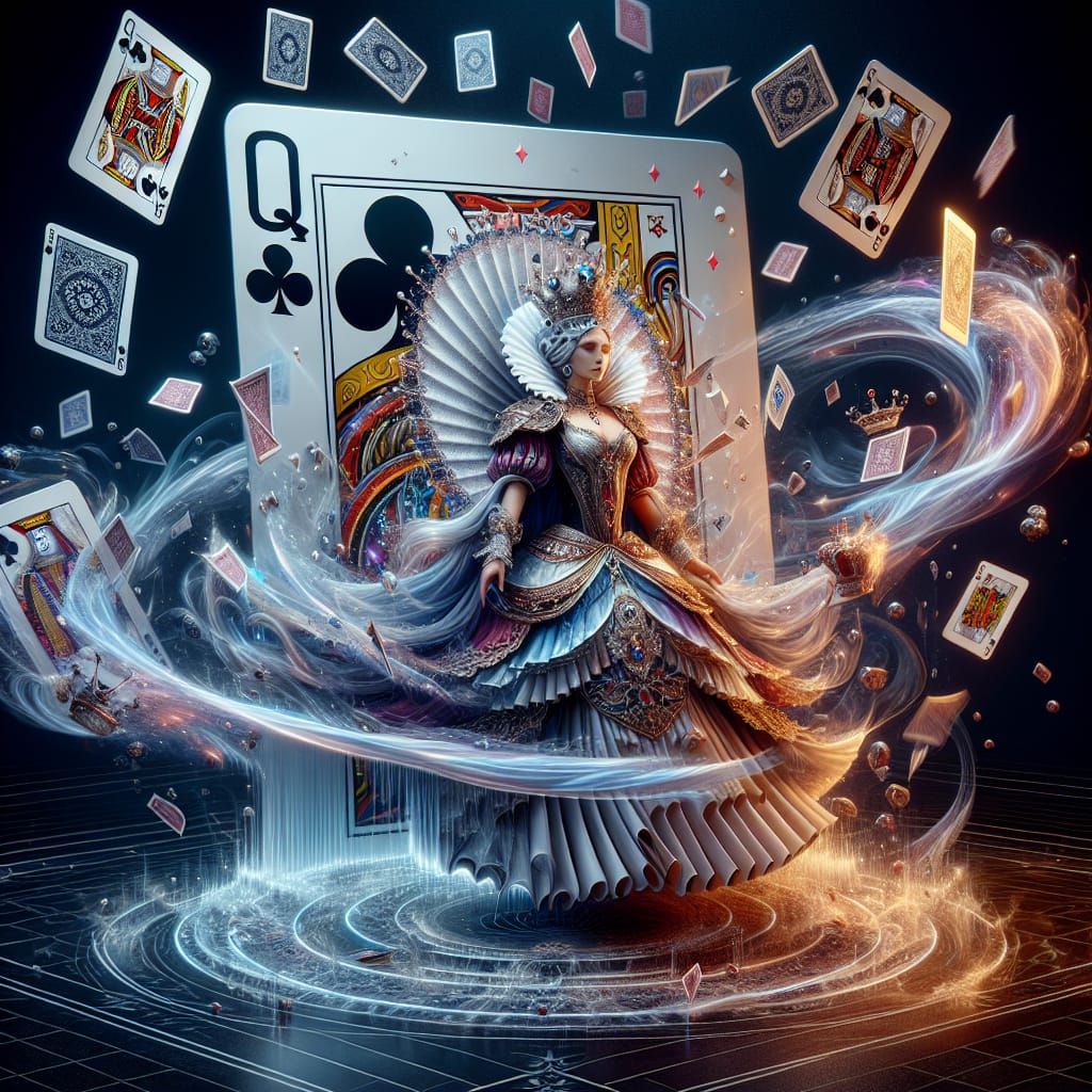 Queen of Clubs Emerges: Digital Concept Art