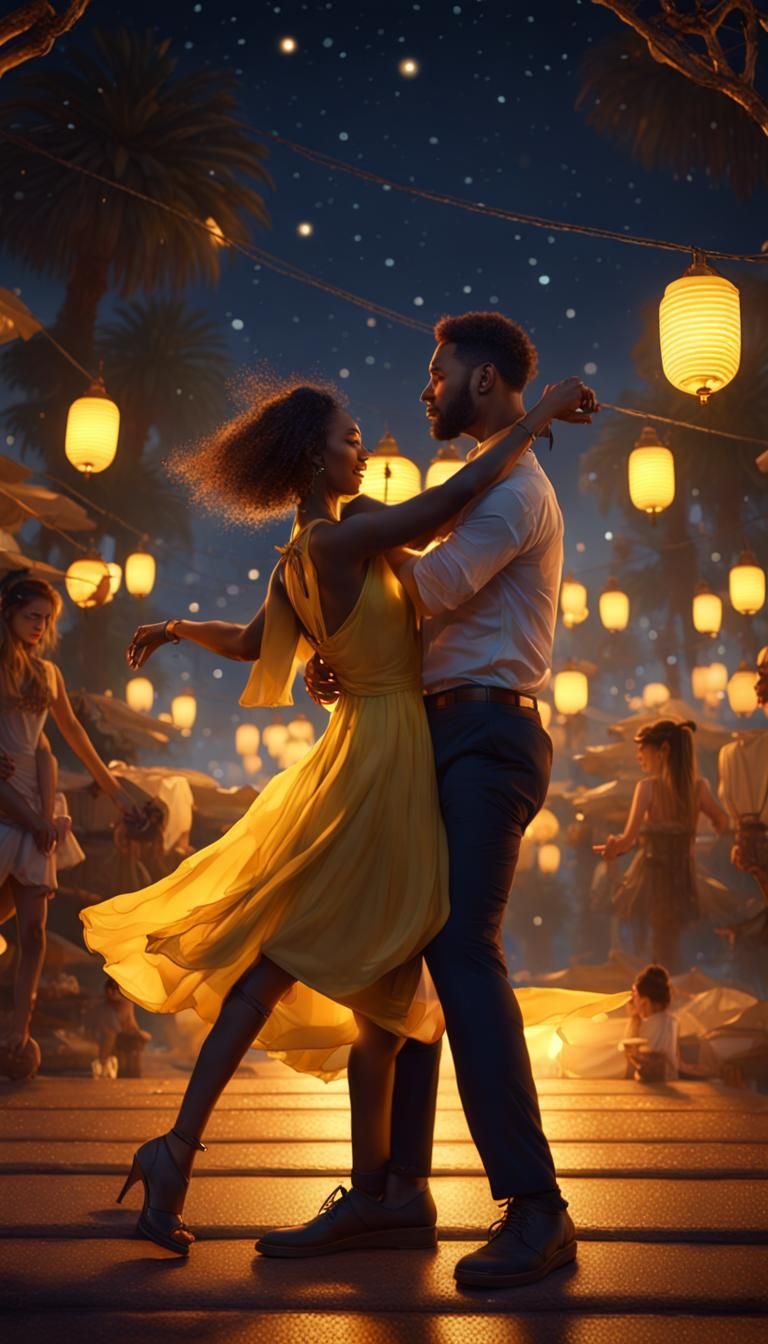 dancing at night