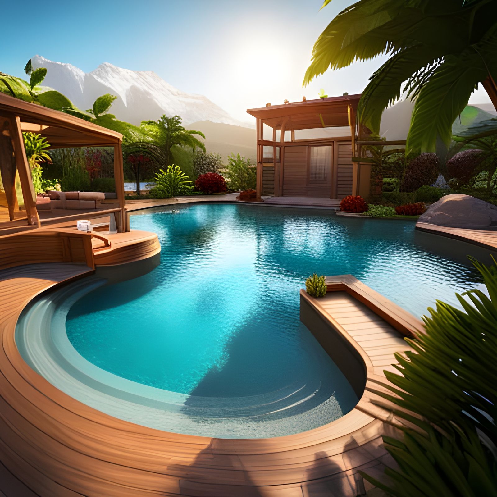3D pool landscape  by @premium