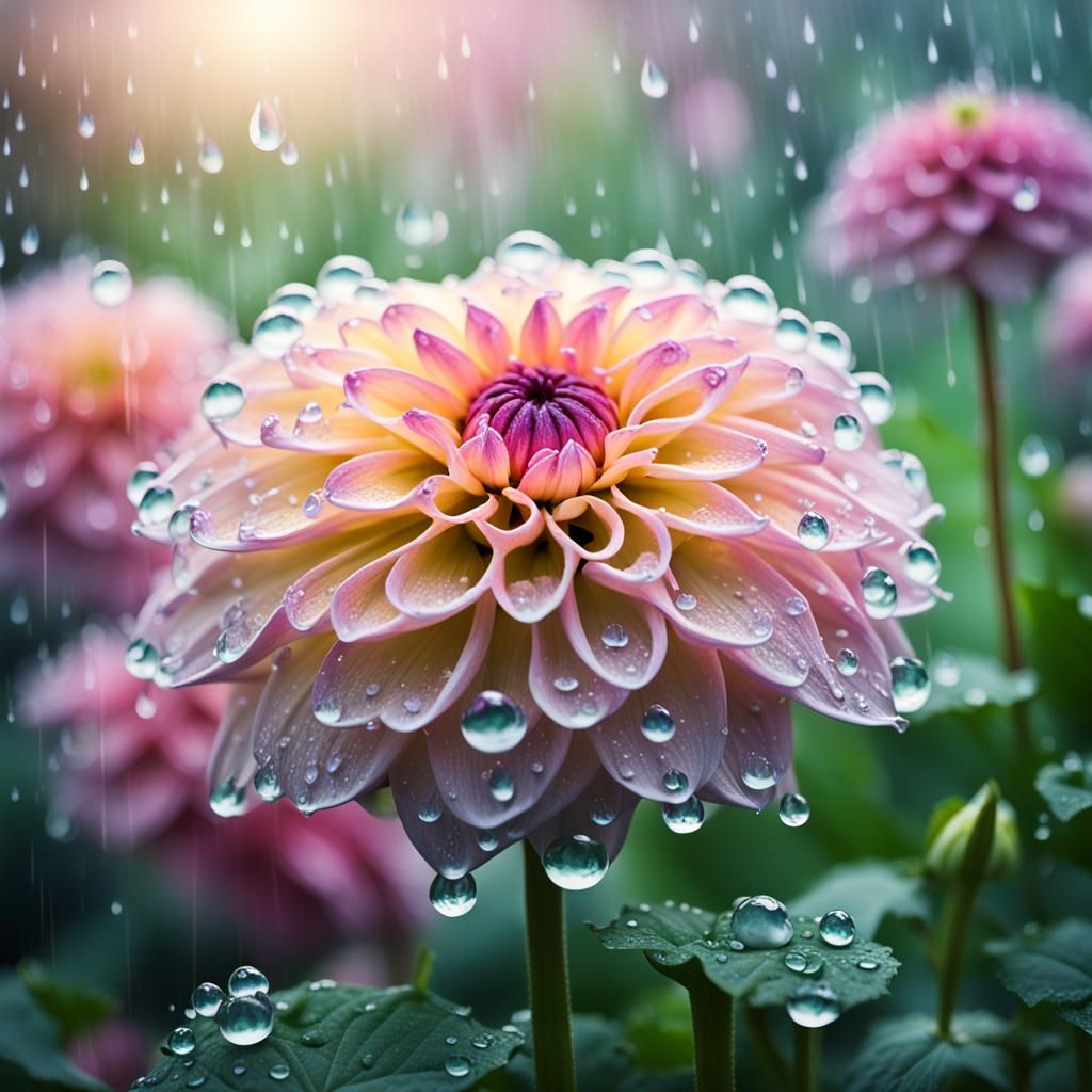 Pink dahlia  by @Opslilla