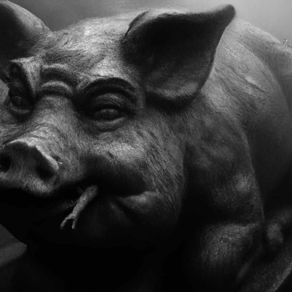 A gargoyle pig,